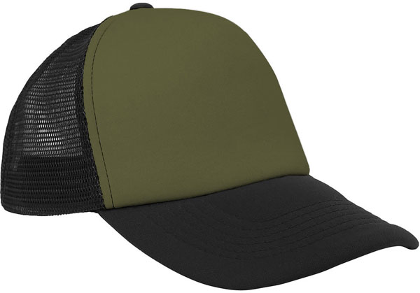 Cappellino con rete posteriore e visiera imbottita